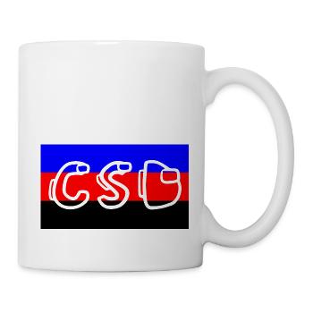 Drapeau de la fierté polyamoureuse CSD - Mug blanc - blanc - Droite