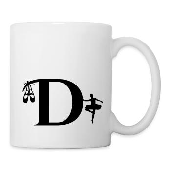 Lettre d ballerine - Mug blanc - blanc - Droite