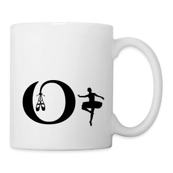Letter o ballerina - Mug - white - Right