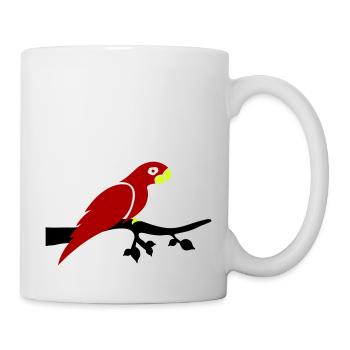 Branche de perroquet - Mug blanc - blanc - Droite