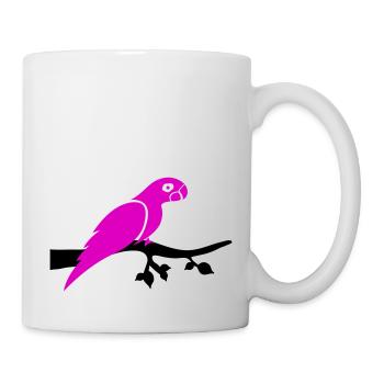 Branche de perroquet - Mug blanc - blanc - Droite