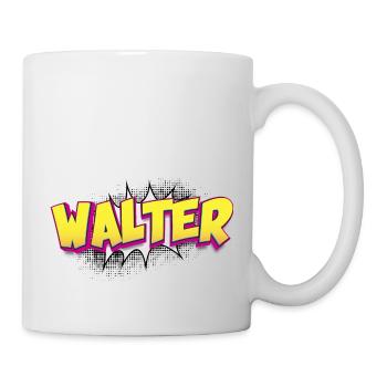 Walter nom personnalisé bande dessinée Style Pop Art, - Mug blanc - blanc - Droite