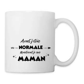 avant jétais normale maintenant je suis maman - Mug blanc - blanc - Droite