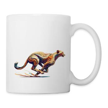 Guépard abstrait coloré - Mug blanc - blanc - Droite