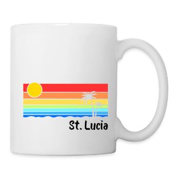 St. Lucia Karibik Insel Saint Lucia Urlaub Idee - Tasse - Weiß - Rechts