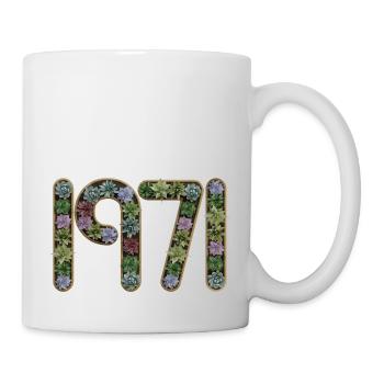 1971 50e anniversaire vintage rétro Né en - Mug blanc - blanc - Droite