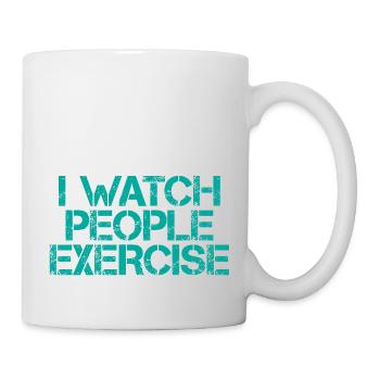 Je regarde les gens faire de l’exercice 3 - Mug blanc - blanc - Droite