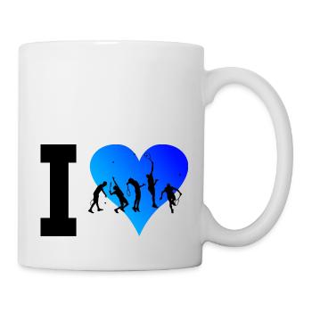 Damen Tennisspieler Tennis spielen Tennisspielen - Tasse - Weiß - Rechts