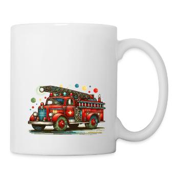 Fire Brigade Mobile | Fire Truck Rainbow Colors - Mug - white - Right