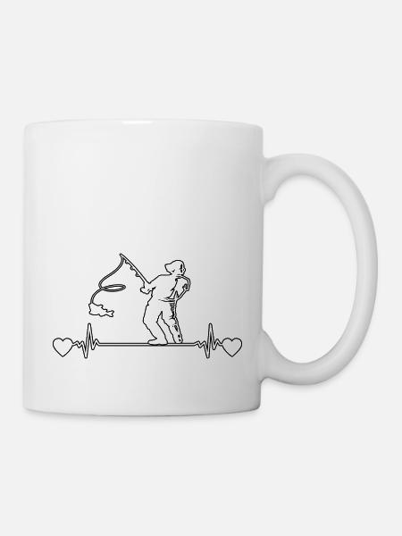 Pêche Pêche Pêche Hameçon Pêcheur - Mug blanc - blanc
