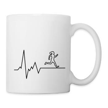 Coureur de battements de cœur - Mug blanc - blanc - Droite