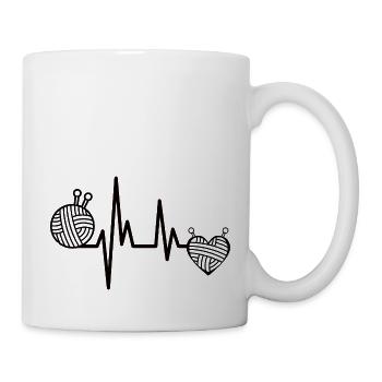 Schneiderin Stricken Häkeln Schneider Strickerin - Tasse - Weiß - Rechts