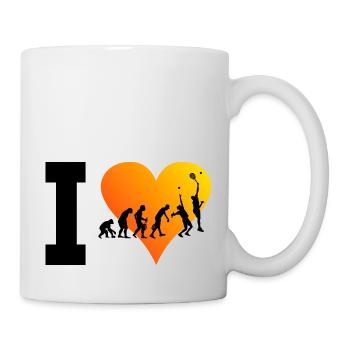 Schlägersport Paddeltennis Herren Damen Paddle - Tasse - Weiß - Rechts
