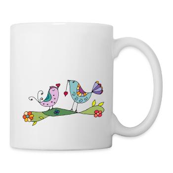 Oiseaux - Mug blanc - blanc - Droite
