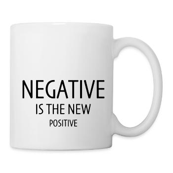 Le négatif est le nouveau positif - Mug blanc - blanc - Droite