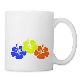 blume hibiskus - Tasse - Weiß - Rechts