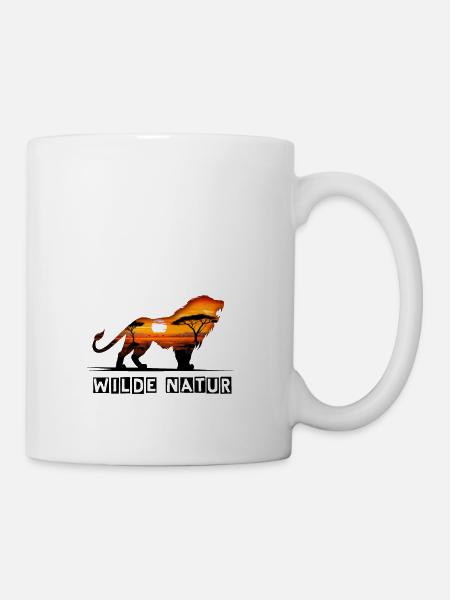Löwe - Wilde Natur - Tasse - Weiß