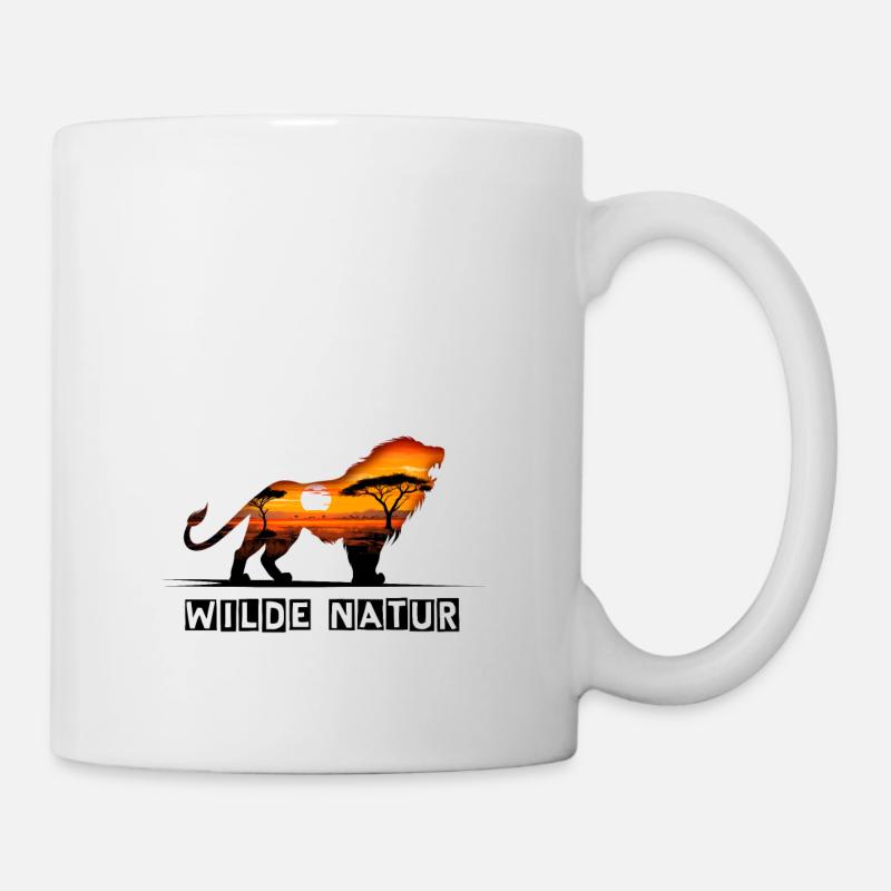 Löwe - Wilde Natur - Tasse - Weiß