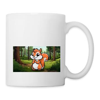 Cute Squirrel in a Forest - Mug - white - Right