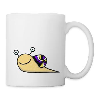 Escargot non-binaire - Mug blanc - blanc - Droite