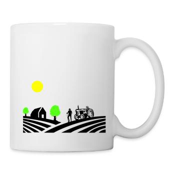 traktor farm - Tasse - Weiß - Rechts