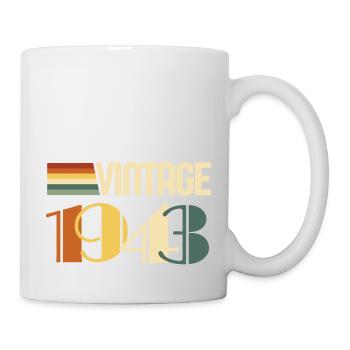 Jahrgang 1943 - 1943 Geburtstagsgeschenk - Tasse - Weiß - Rechts
