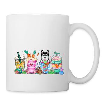 Café pour chien pâques husky 4500x5400Husky Dog Café - Mug blanc - blanc - Droite