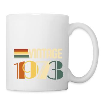 Jahrgang 1973 - 1973 Jubiläumsgeschenk - Tasse - Weiß - Rechts