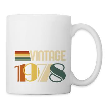 Jahrgang 1978 - 1978 Jubiläumsgeschenk - Tasse - Weiß - Rechts