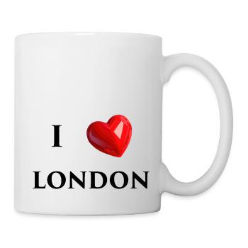 I Love London - Black Text - Mug - white - Right