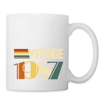 Jahrgang 1987 - 1987 Jubiläumsgeschenk - Tasse - Weiß - Rechts