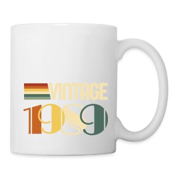 Jahrgang 1989 - 1989 Jubiläumsgeschenk - Tasse - Weiß - Rechts