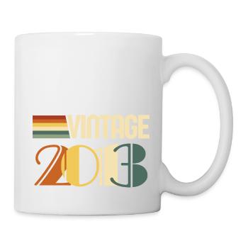 Jahrgang 2013 - 2013 Jubiläumsgeschenk - Tasse - Weiß - Rechts