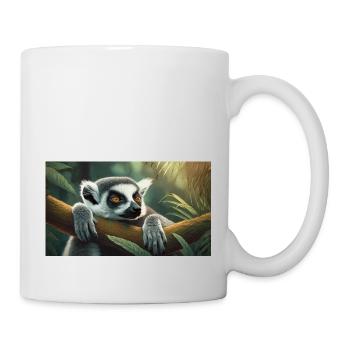 Niedliche Tiere chillen – Kattis - Tasse - Weiß - Rechts