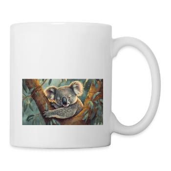 Niedliche Tiere chillen – Koalabär - Tasse - Weiß - Rechts