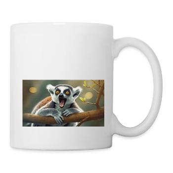 Niedliche Tiere chillen – Kattis - Tasse - Weiß - Rechts