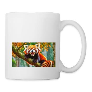 Cute animals chilling – red panda - Mug - white - Right