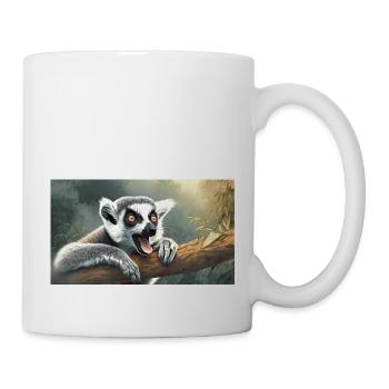Niedliche Tiere chillen – Kattis - Tasse - Weiß - Rechts
