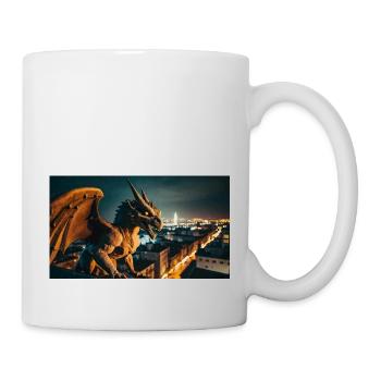 Gargoyle with an evil smile monster dark horror - Mug - white - Right