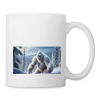 Sasquatch Bigfoot in den Bergen Schneemonster - Tasse - Weiß - Rechts
