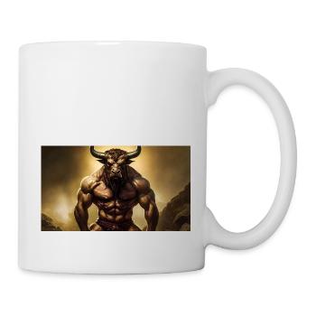 böser Minotaurus Monster dunkler Horror gruselig Halloween - Tasse - Weiß - Rechts