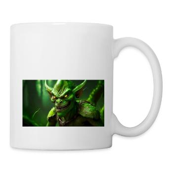 gobelin maléfique sourire monstre sombre horreur effrayant - Mug blanc - blanc - Droite