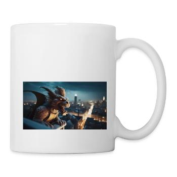 Gargoyle with an evil smile monster dark horror - Mug - white - Right