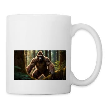 Sasquatch Bigfoot im Waldmonster dunkel - Tasse - Weiß - Rechts