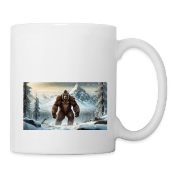 großer Troll in den Bergen Norwegens Monster dunkel - Tasse - Weiß - Rechts