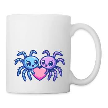 Couple de tarentules Amour Araignée Amoureuse - Mug blanc - blanc - Droite