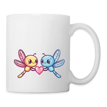 Dragonfly Couple Love Couple In Love - Mug - white - Right