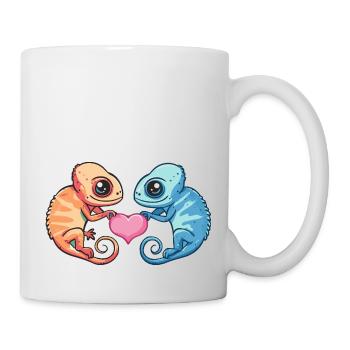 Chameleon Couple Love Couple In Love - Mug - white - Right
