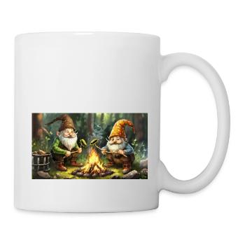 süße kleine Zwerge Alltag – mit Woodlous - Tasse - Weiß - Rechts