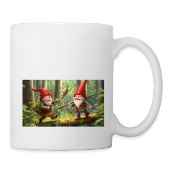 Gnomes chassant sauterelle - Mug blanc - blanc - Droite